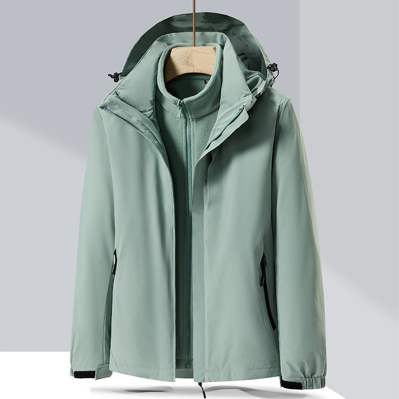 Women three-layer softshell jacket with removable fleece inner jacket Mune Fashion