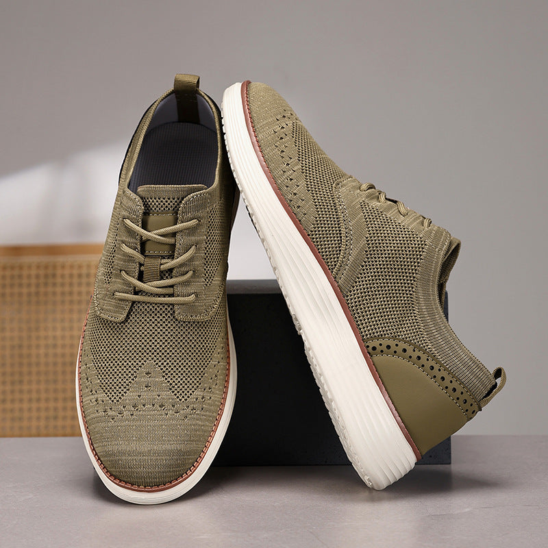 Men's knitted Oxford sneaker with wingtip perforation and feather-light EVA sole Mune Fashion