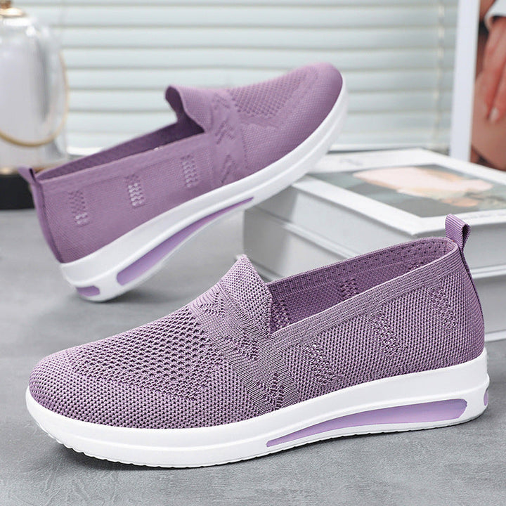 Women's Breathable Slip-On Sneakers with Flexible Upper Material and Comfortable Footbed Mune Fashion