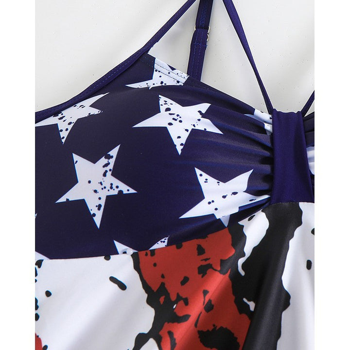 Women's flowing swimsuit with adjustable straps and decorative pattern Mune Fashion