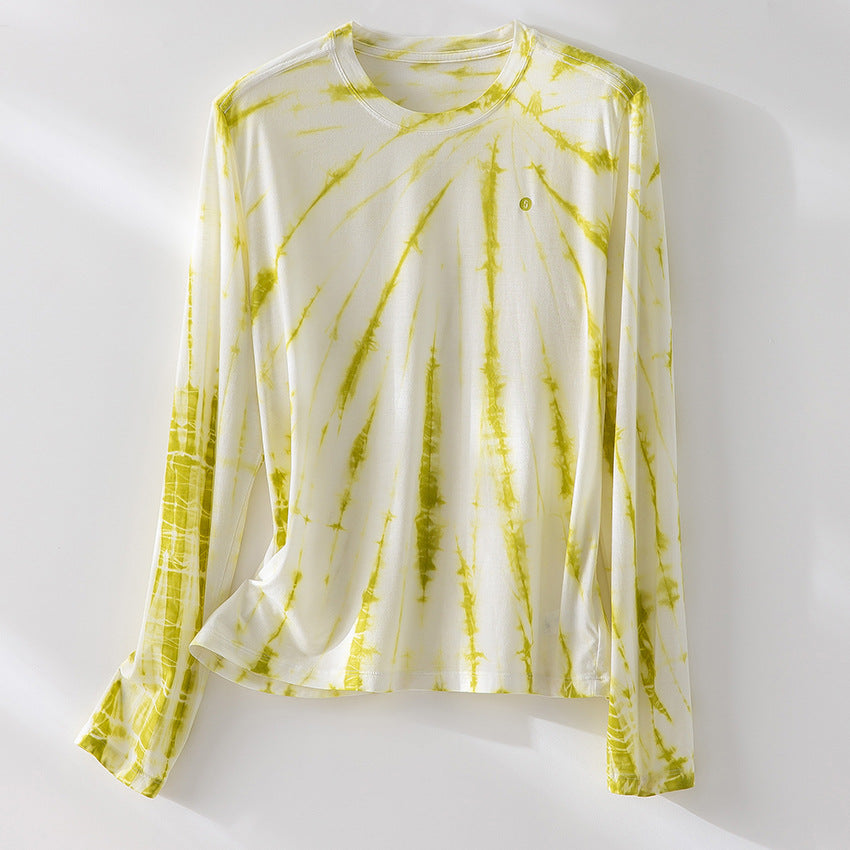 Men's Long Sleeve Batik Long Sleeve with Slub Texture Mune Fashion
