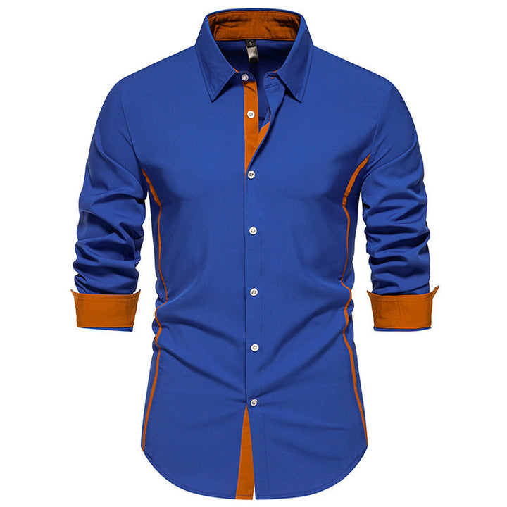 Mune | Men's Long Sleeve Shirt with Contrast Stitching and Modern Cut