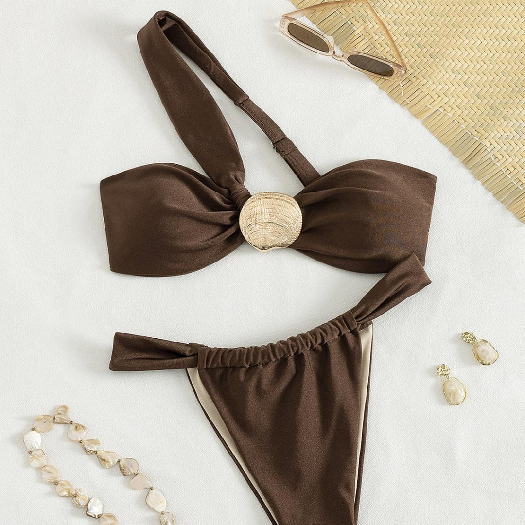 Ladies Bandeau Bikini with chic jewelry detail Mune Fashion