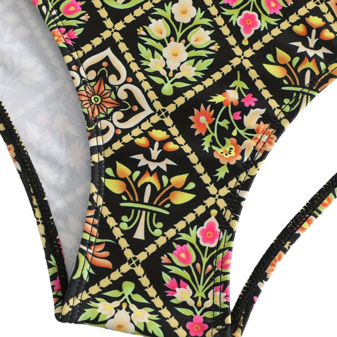 Women One-Piece Swimsuit with Fashionable Floral Design Mune Fashion