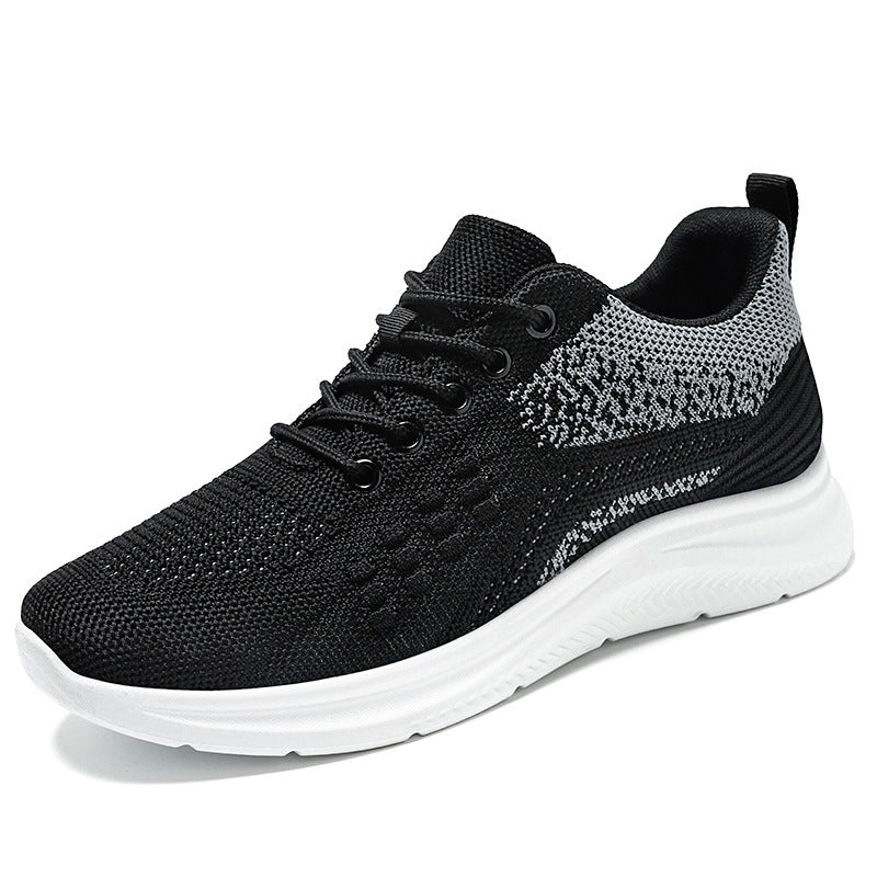 Ladies nan breathable knitted walking sneakers with sock-like shaft, padded heel support and flexible lightweight sole Mune Fashion