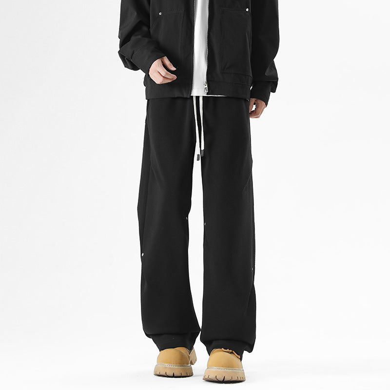 Men's Loose Baggy Sweatpants with Drawstring and Elastic Cuff Mune Fashion
