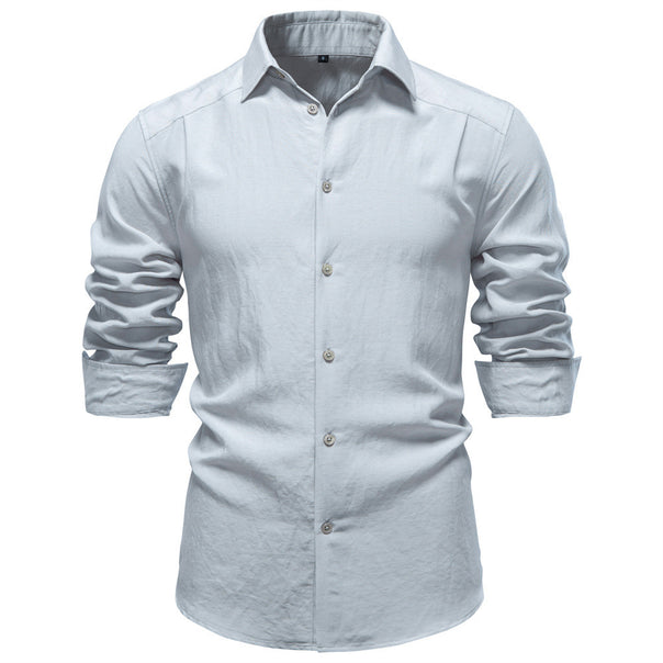 Men's structured linen shirt with Kent collar and tailored fit Mune Fashion