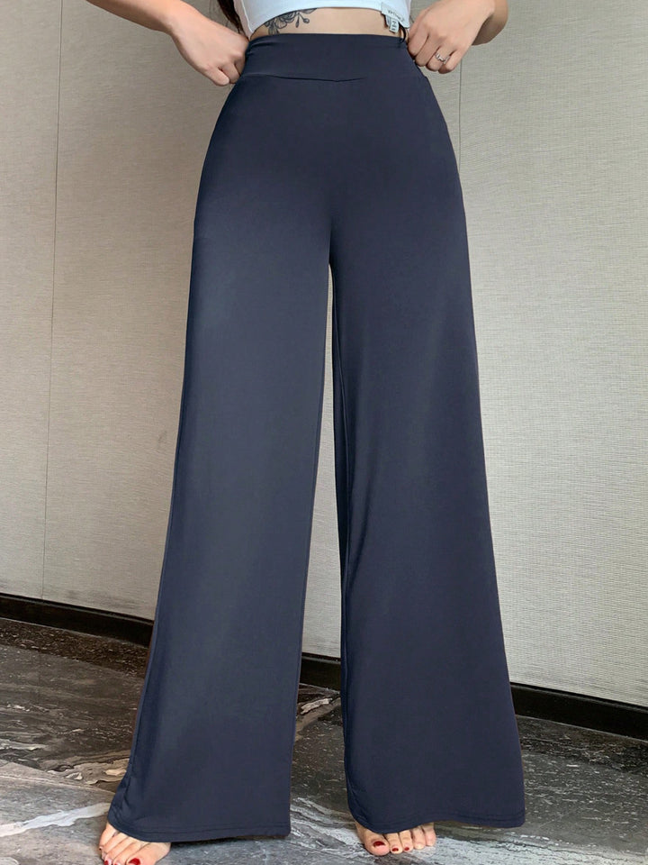 Women's Palazzo Pants with High Waist and Wide Leg Mune Fashion