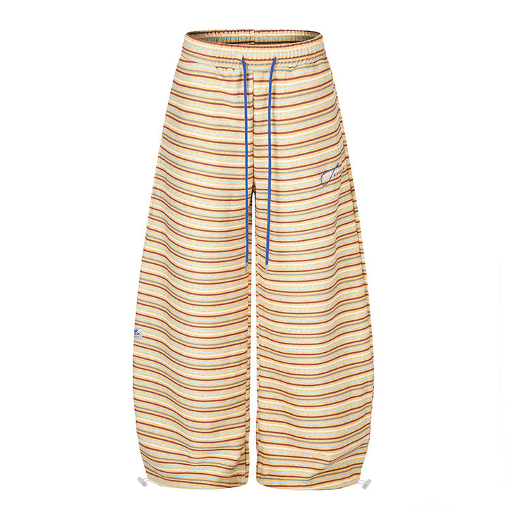 Women's Wide Palazzo Lounge Pants with Drawstring Waist and Adjustable Hem Cords Mune Fashion