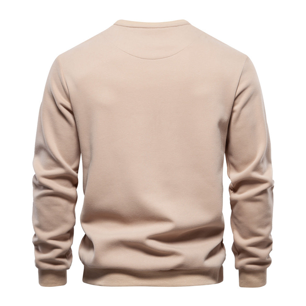 Men's nano sweatshirt with round neck, patch chest pocket with horizontal zipper and ribbed hem Mune Fashion