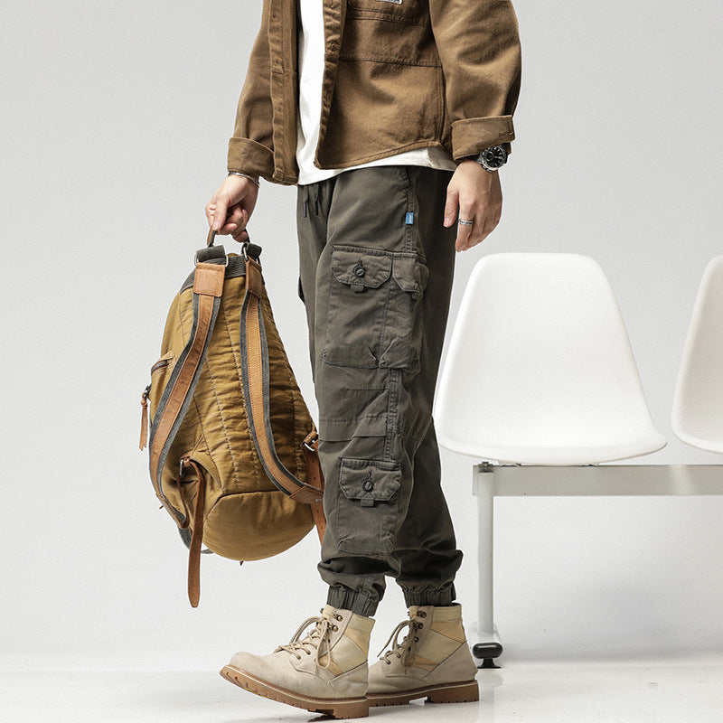 Herren Cargo-Joggerhose mit ergonomischen Kniepaneelen, Tunnelzugbund und elastischen Bündchen Mune Fashion