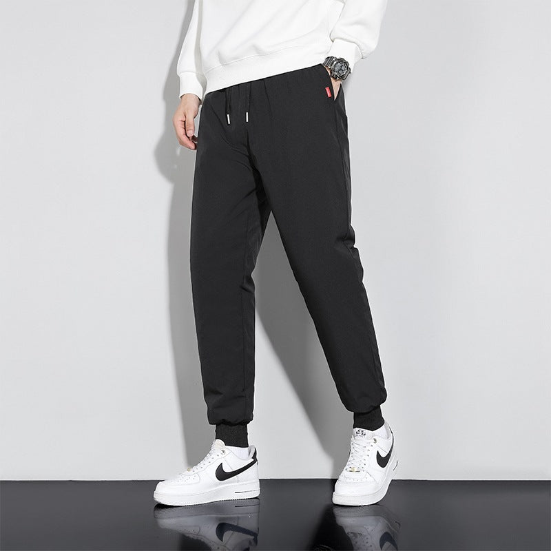 Men's straight-cut jogging pants with drawstring, side pockets & elastic waistband Mune Fashion