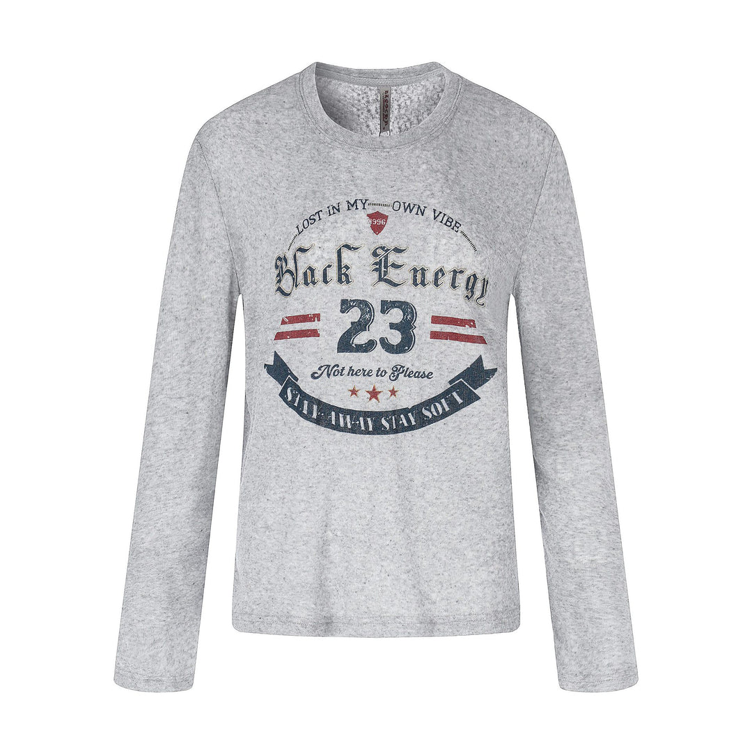 Unisex Long Sleeve Sweatshirt with Vintage Print and Crew Neck Mune Fashion
