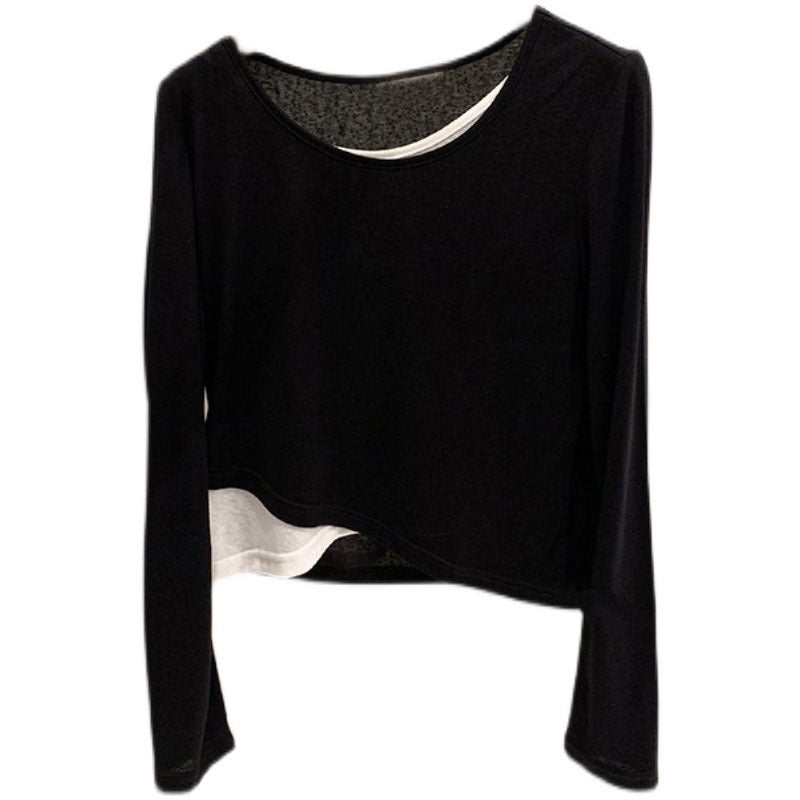 Women's Casual Long Sleeve Shirt with Asymmetric Cut Mune Fashion