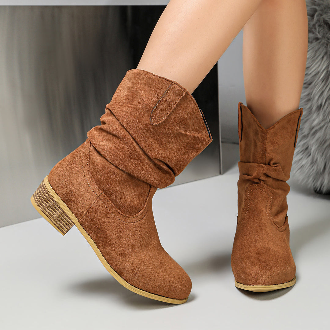 Women's Fashion Ankle Boots made of Suede Mune Fashion