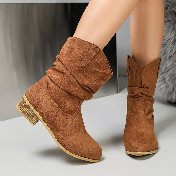 Women's Fashion Ankle Boots made of Suede Mune Fashion