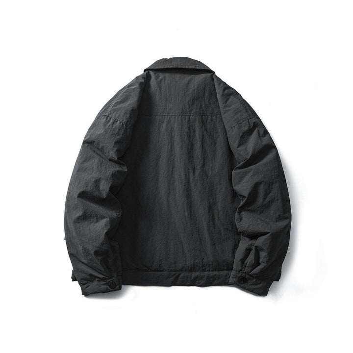 Men's Lightweight Oversized Field Jacket in Workwear Style with Shirt Collar and Button Closure Mune Fashion