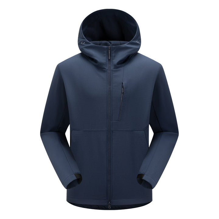 Men's softshell functional jacket with insulation, hood & two-way zipper Mune Fashion
