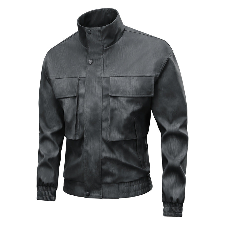 Men's Fashion Transitional Jacket with Practical Stand-Up Collar Mune Fashion