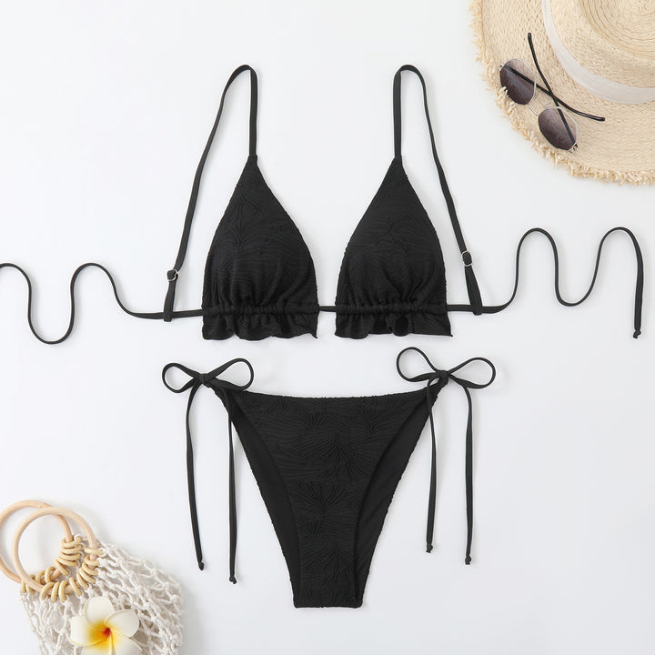 Women's Triangle Bikini with Ruffle Details Mune Fashion