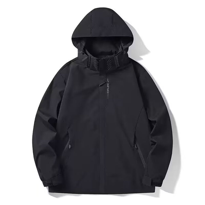 Men's Waterproof Softshell Jacket with Hood, Zip Pockets and Adjustable Cuffs Mune Fashion