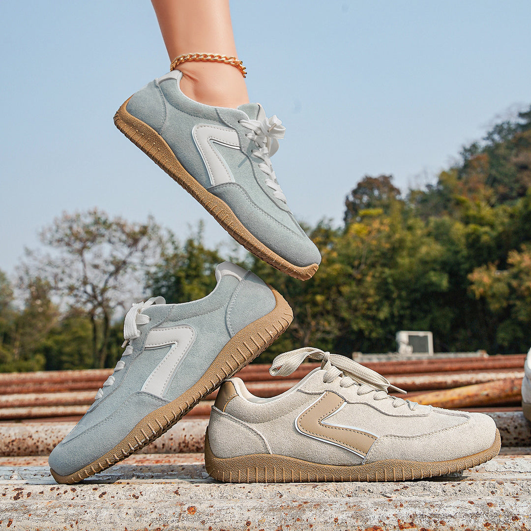 Damen Veloursleder-Optik Casual-Sneaker mit ergonomischer Komfortsohle Mune Fashion