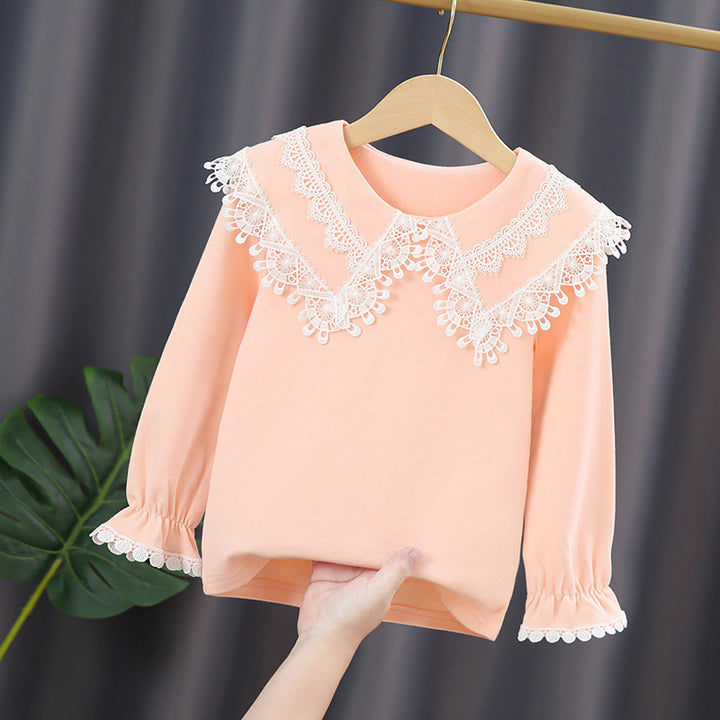 Women's sweatshirt with high lace collar Mune Fashion