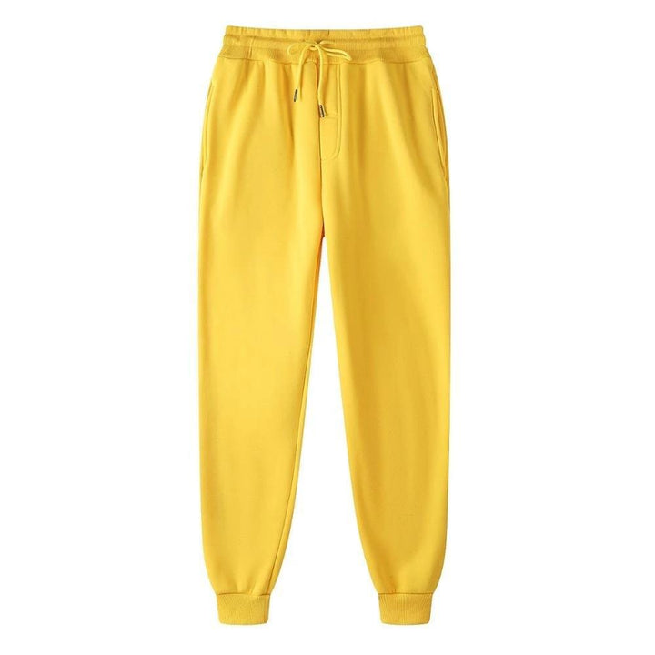 Women's relaxed high waist jogger pants with elastic waistband, drawstring, and ribbed hem cuffs Mune Fashion