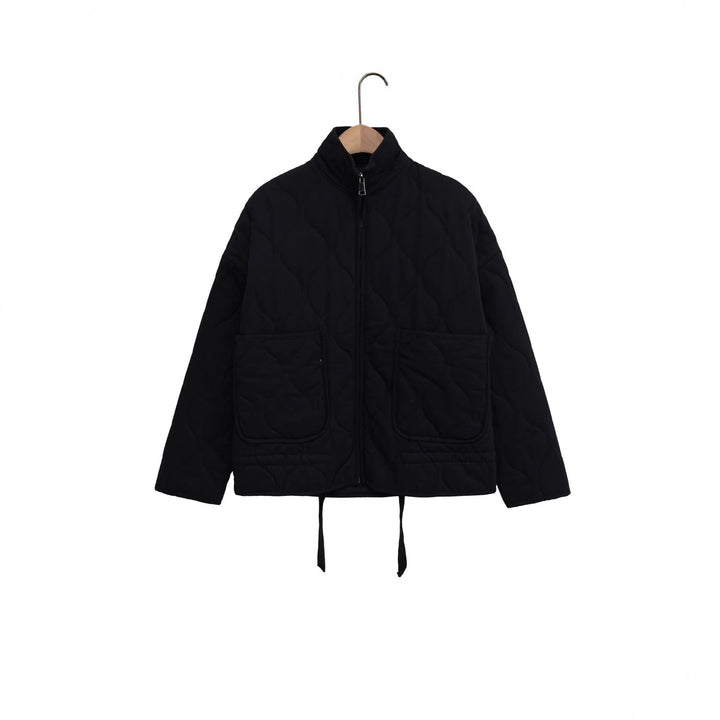 Women’s quilted jacket with stand-up collar, cushion quilting and drawstring Mune Fashion