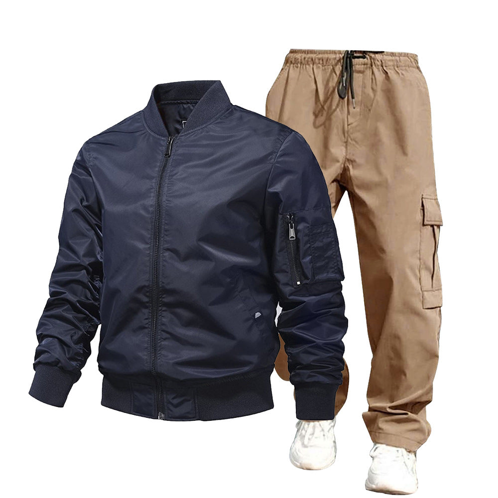 Men's Urban Bomber Jacket and Cargo Pants Set Mune Fashion