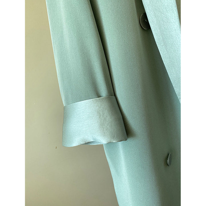 Women Elegant Blazer with Shimmering Lapel Mune Fashion