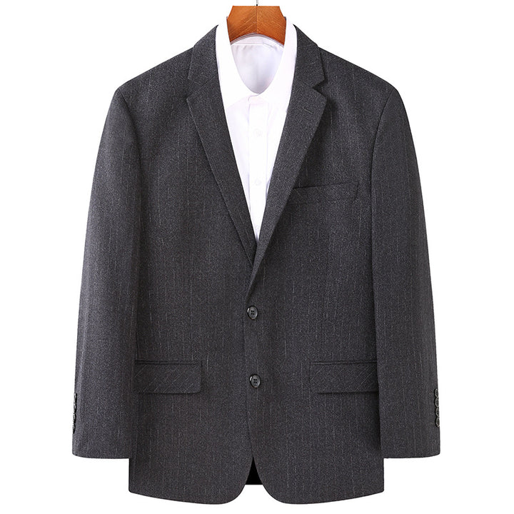 Men's Slim-Fit Business Blazer with Notched Lapel and Two-Button Closure Mune Fashion
