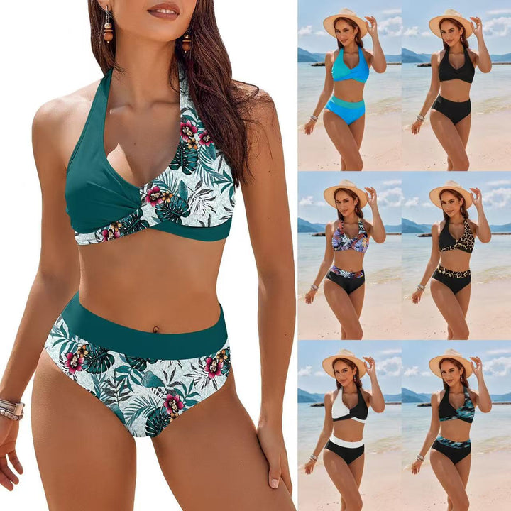 Women High-Cut Bikini with Floral Design Mune Fashion
