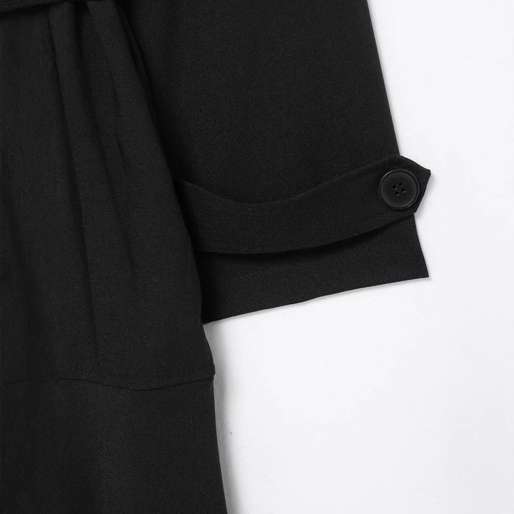 Women's Maxi Trench with figure-flattering tie belt and double button placket Mune Fashion