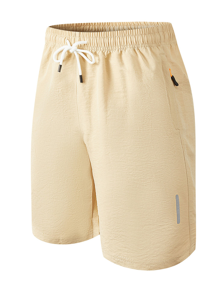 Men's nan ultralight quick-drying sports and swim shorts with elastic waistband drawstring zipper pocket and reflective detail Mune Fashion