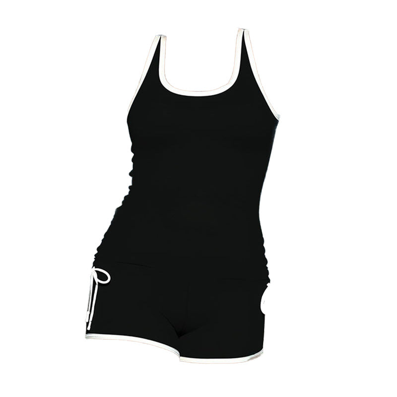 Women’s sporty tankini set with raised cut and adjustable straps Mune Fashion