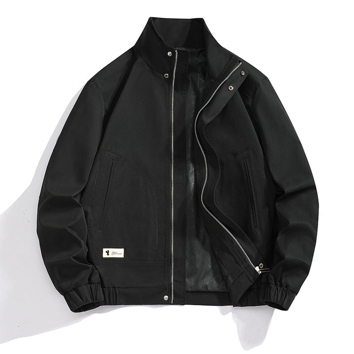 Men's Urban Short Jacket with Stand Collar, Windproof Lining and Elastic Cuffs Mune Fashion
