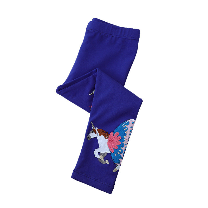 Girls leggings with enchanting unicorn and butterfly applications Mune Fashion