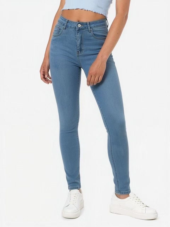 Women's high-waisted skinny jeans with shaping stretch and ankle-length fit Mune Fashion