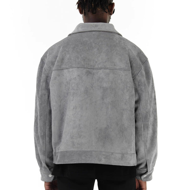 Men's Suede Jacket with Modern Pockets Mune