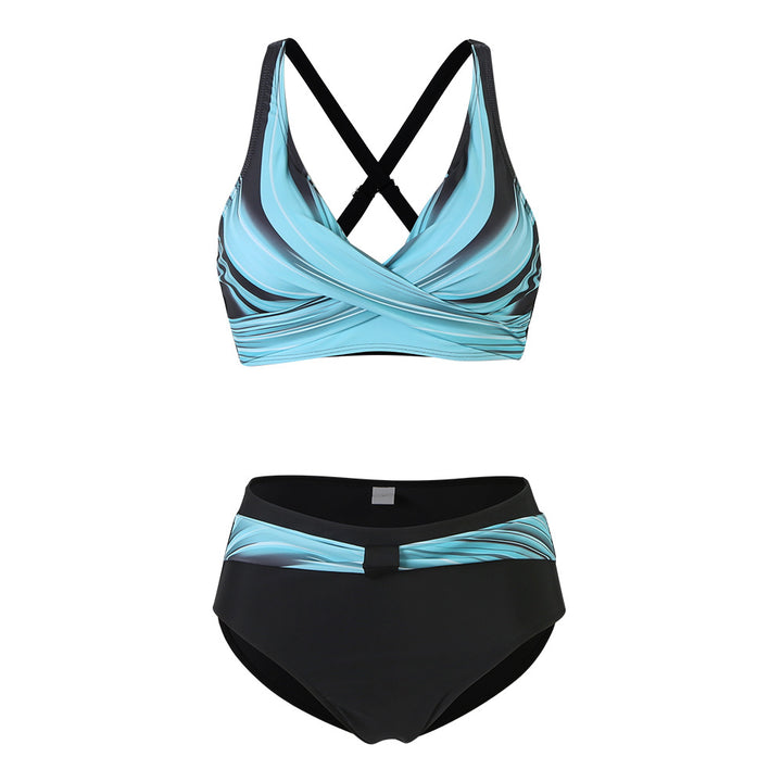 Women's sporty bikini set with trendy cut and modern graphic design Mune Fashion