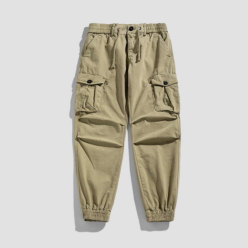 Herren Cargo-Jogger mit Tunnelzugbund, Mehrfachtaschen und elastischen Knöchelabschlüssen Mune Fashion