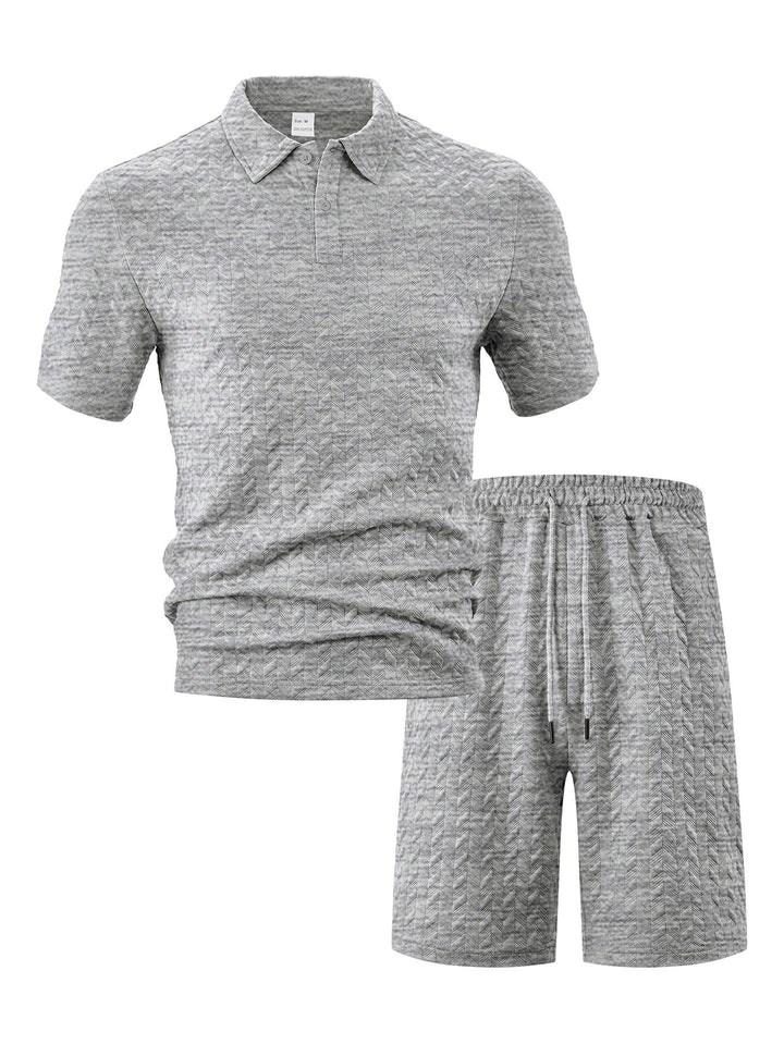 Men's structured polo set made of breathable cotton blend Mune Fashion