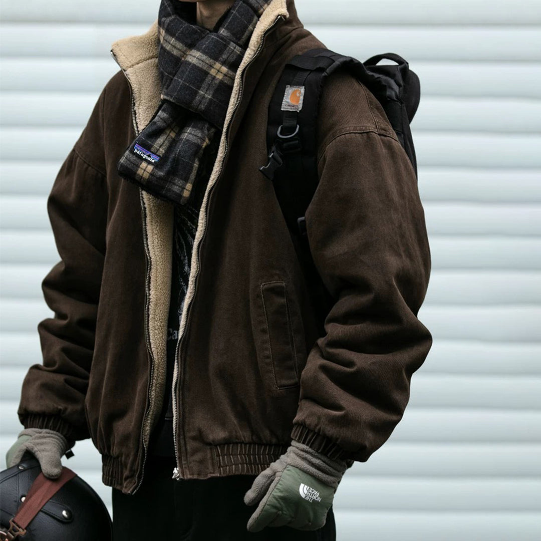 Unisex Padded Bomber Jacket with Teddy Lining Mune Fashion