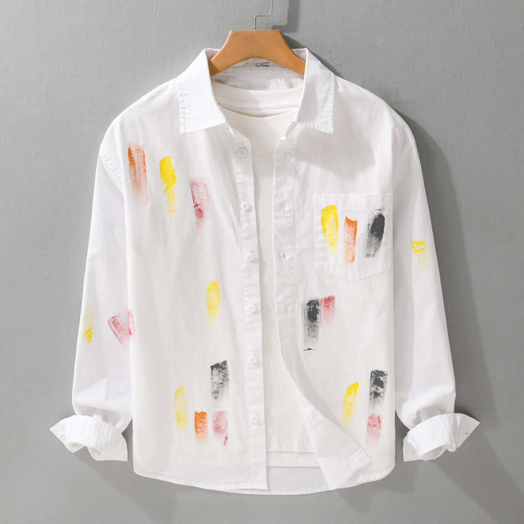 Unisex Printed Cotton Overshirt in Artist Print with Chest Pocket Mune Fashion