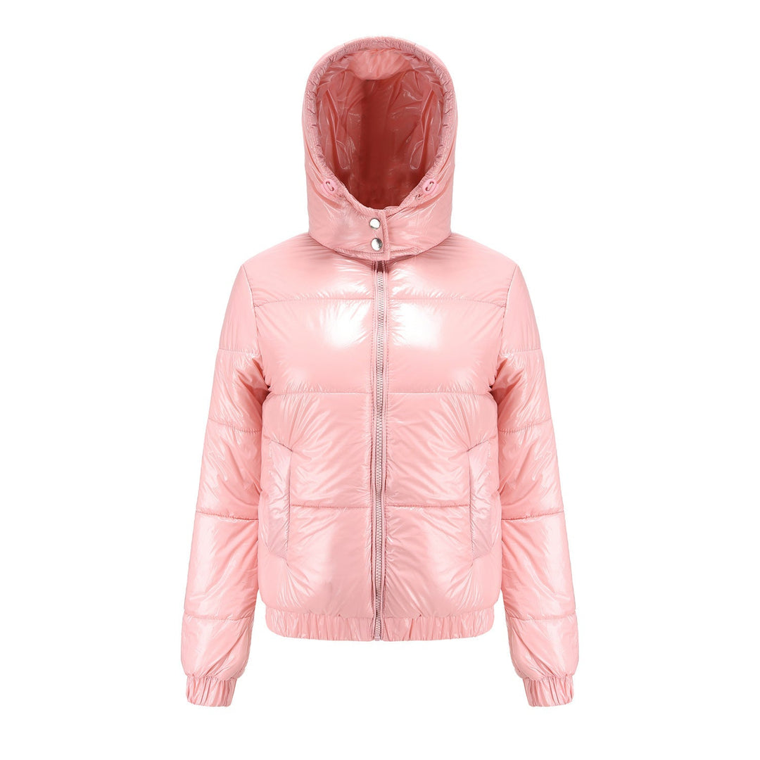 Shiny water-repellent thermo comfort winter jacket women
