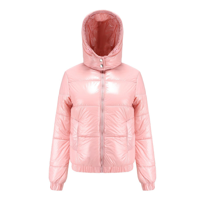 Shiny water-repellent thermo comfort winter jacket women