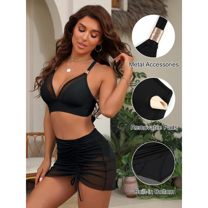 Women's bikini with transparent skirt and adjustable straps Mune Fashion