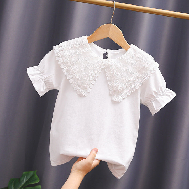 Women's blouse with voluminous collar and casual puff sleeves Mune Fashion