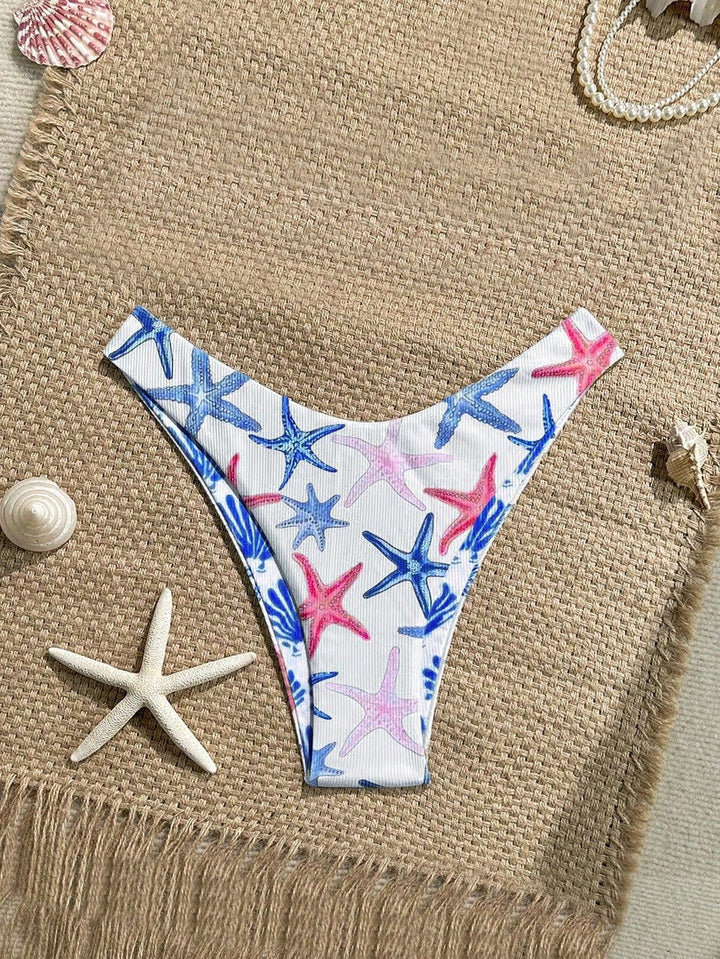 Women's triangle bikini with maritime star pattern Mune Fashion